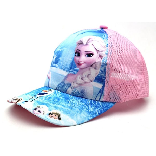 Tegneserie Frozen Print Baseball Cap Visor Mesh Hat til Børn Piger  (FMY) Blue