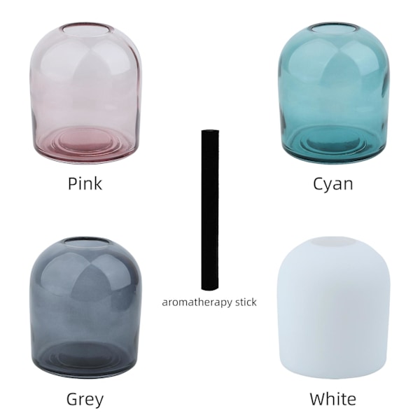 Vas Multicolor Heminredning Hållbar 400ml Present Rund Glasdiffuserflaska (FMY) aromatherapy stick