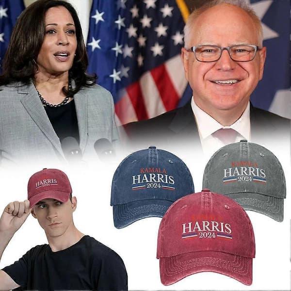Kamala Harris 2024 Hat Kamala Harris til Præsident Hat Baseball Cap Ny (FMY) Blue