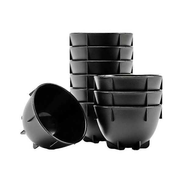 Kaffesmagningsskåle 200ml til 12g Kaffebønner & 200g Kogende Vand Stabelbare Kaffeskåle til Kaffeentusiaster 12STK (FMY) Black