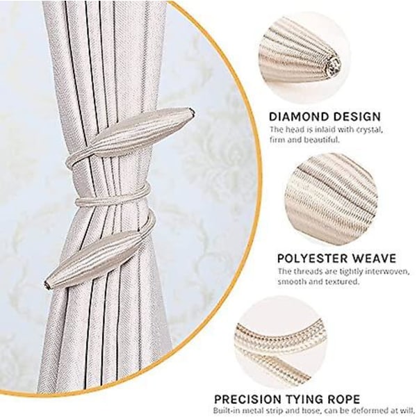 Twist Vorhang Raffbacks Luova koristeellinen liina Krawatte Backs European Style Random Modeling Vorhang Holdbacks kotiin ja toimistoon (väri: C)