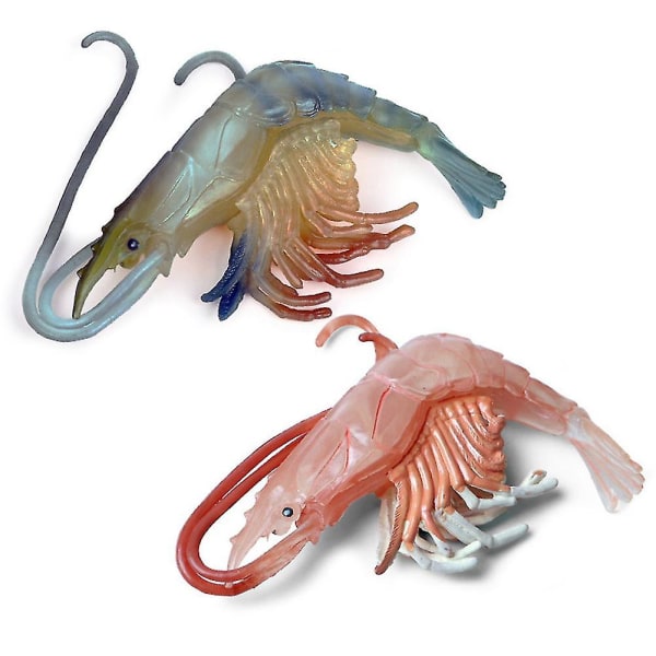 High Simulation Shrimp Squid Ocean Animal Model Figurines Table Decor Lasten lelu (FMY) Green Shrimp