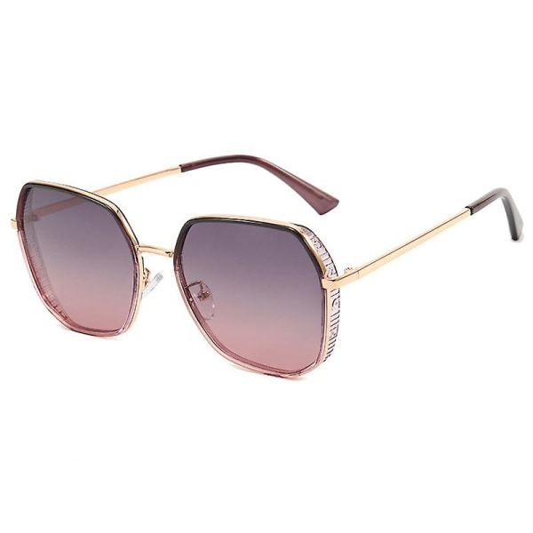 Wekity Polarized Sunglasses Menn Kvinner Geometrisk Firkantet Liten Vintage Metallinnfatning Retro Shade Glasses (FMY)