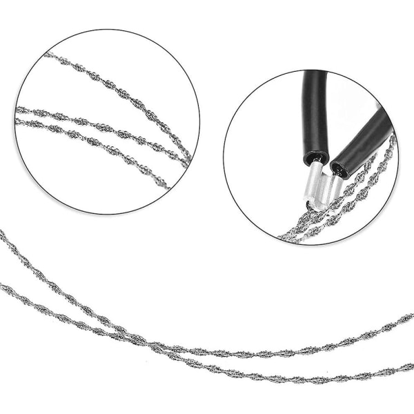 80 cm:n taskulankasahan moottorisaha ruostumattomasta teräksestä valmistettu vaijerisaha taskuketjusahalle Minikaapelin moottorisahasarja retkeilyyn (FMY)