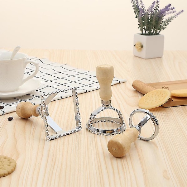 5-delad Ravioli-stämpelset, Ravioli-kutterstämpelset, Premium Ravioli-kakutstämpelset, Används för Ravioli, Pasta (FMY)