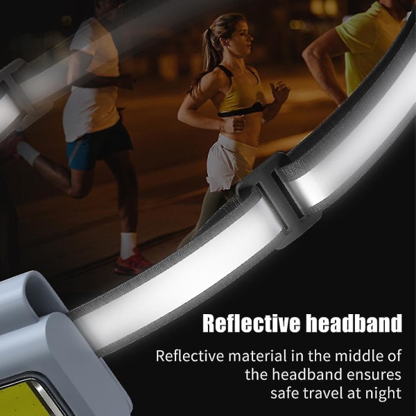 Säkerhetsljus med magnetklämma för löpare joggare, löparutrustning med USB laddarkabel för nattlöpning promenader (FMY)