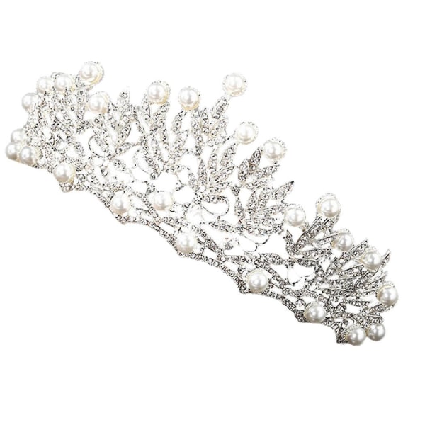 Barokk Bryllupskrone Dronning Krystall Brud Tiara Brud Hodeplagg Rhinestone Hårtilbehør For Kvinner Og Jenter,wz-1510  (FMY)