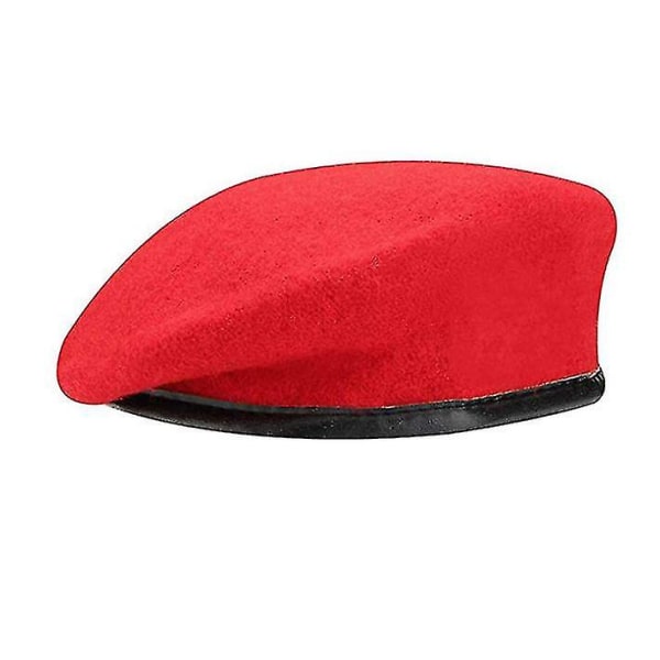 Unisex militær army hat mænd fransk stil uniform casual stree beret cap  (FMY) Red