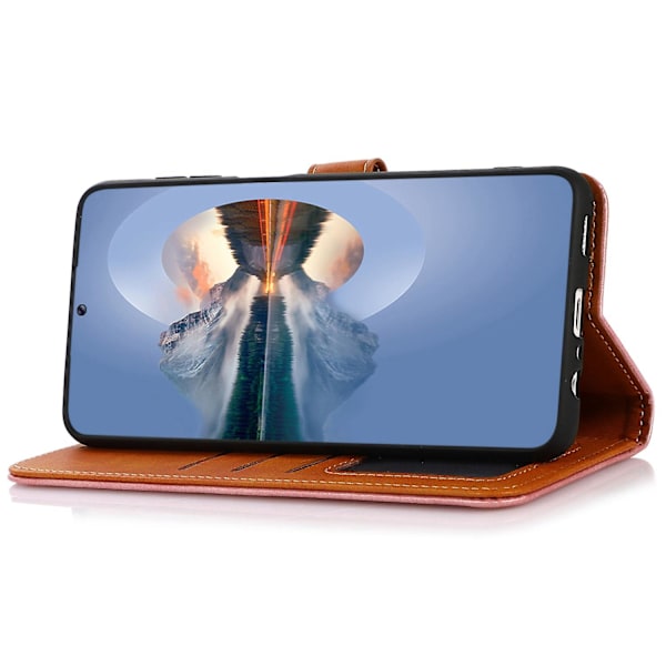 Til Oppo Reno12 5G (Global) Stativ Etui PU Læder Pung Telefon Cover (FMY) Rose Gold