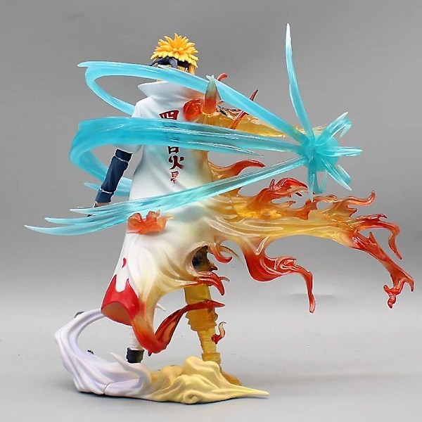 26cm Naruto Namikaze Minato Anime Figurer Gk Figurine med LED Pvc Statue Rasengan Dekoration Samleobjekt Model Børnelegetøj Gave (FMY) 26cm Namikaze Minato no box