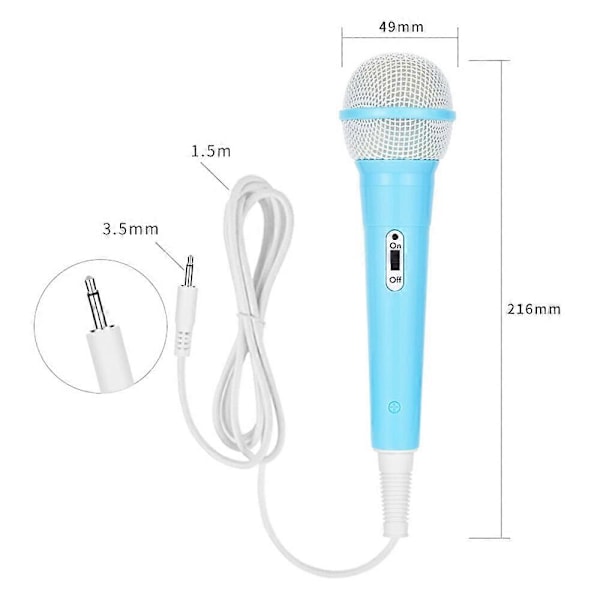 2023 Ny Trådbunden Karaoke Mikrofon för Barn Flickor Pojkar Handhållen Dynamisk Mikrofon, Karaoke Högtalare för Barn Småbarn Mikrofon för Sång Green