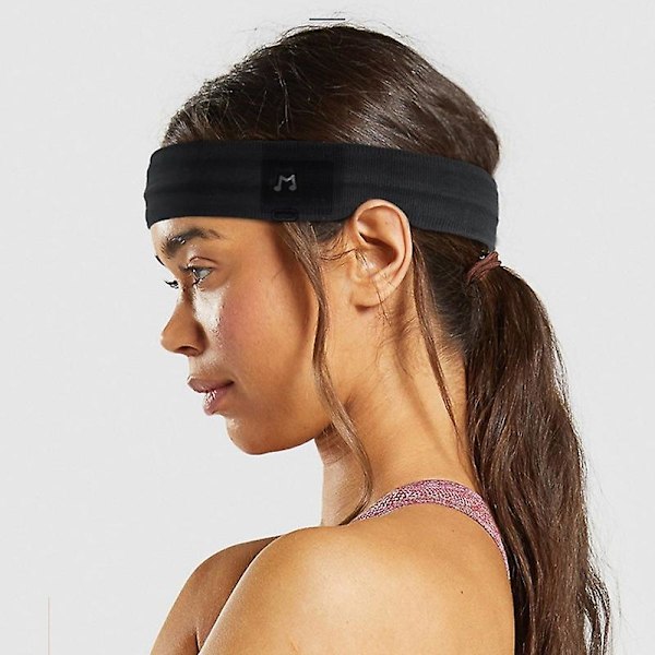 HF055 Luun johtamisen Bluetooth-urheilupääpanta Unen kuulokkeet Langattomat urheilupääpanta Kuulokkeet (FMY) Black Style A
