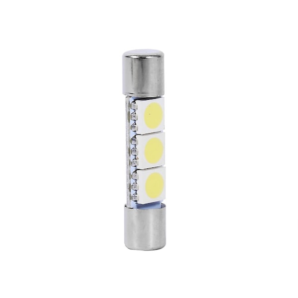 10 stk LED-pære til sminke speil 3-smd 29-30mm 6641 Sikring Solskjerm Lampe Hvit (FMY)