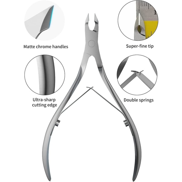 Neglebåndssaks, Neglebåndsklipper Med Ekstra Skarp Og Glatt Klipp Fin Rustfritt Stål Saks Fin For Å Fjerne Overflødig, Rivet Hud