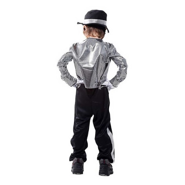 Barn Michael Jackson Cosplay Kostym Pojkar Flickor Prestanda Outfits Set Halloween Party Fancy Dress (FMY) 12-14 Years