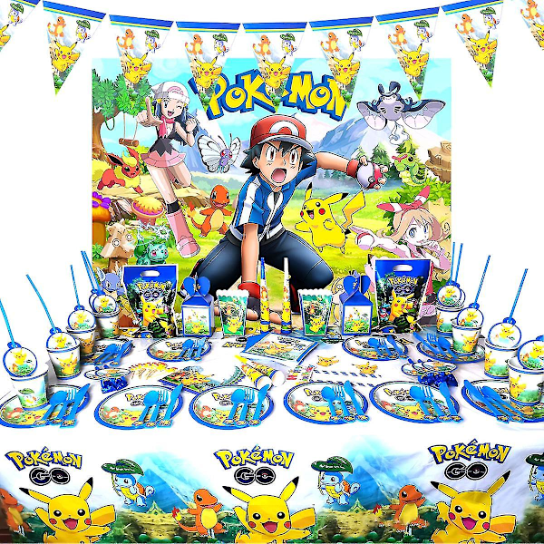 Syntymäpäiväkoristeet Pojat Tytöt Vaaleanpunainen Pikachu Paperilautaset Kupit Pöytäastiastosetti Ilmapallot Deco Lapset Vauvan Sukupuolen Ilmoitusjuhlat Tarvikkeet (FMY) 10pcs Straws