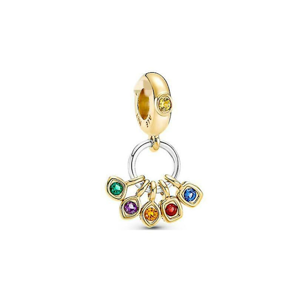 Ale S925 Äkta Silver Marvel Pandora Iron Man Infinity Stones Hulk Charm Present  (FMY) Infinity Gauntlet