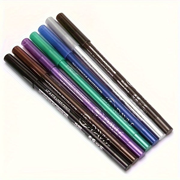 [Snabb leverans] 12-färgad Halloween-eyelinerpennor - Vattentät, svettbeständig, hållbar ögonmakeup med 2-i-1 pennvässare - Perfekt (FMY) 12pcs Eyeliner Pencil withSet
