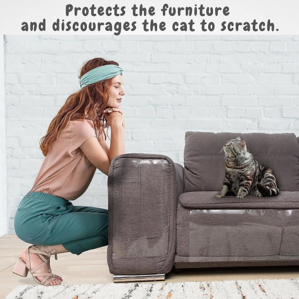 Sofabeskytter til katte, 8-pack, møbelbeskytter mod katteridser, møbelbeskytter til katte, møbelbeskytter fra katte (FMY)