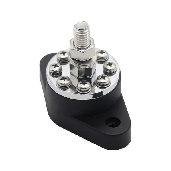 300A Stud Terminal Fordelings Stud Junction Post 8 Terminalblok med Transparent Cover Stud 3/8inch(M10) (FMY) Solid Normal