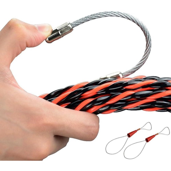 Elektrikertrådersæt Værktøj 10m kabeltrådsguide 3-strenget væggevinder kabelstrenger (FMY)