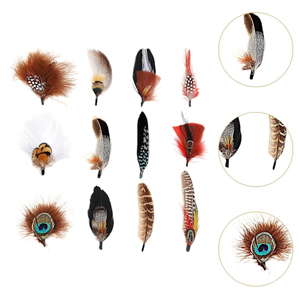 Hattefjer Cowboy Hat Feather til Fedora Hatte Kostume Julefest Hatte Style A (FMY) Style C Total length 10cm-15.5cm