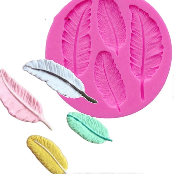Fjær Silikonform Fondant Kake Sjokolade Dekorform Fjærform (FMY) Not Specified