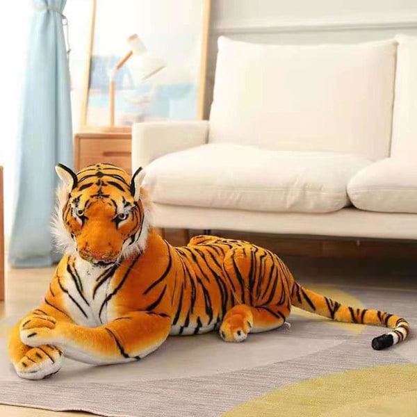 Plush Tiger Mjuk Bekväm Fylld Djur Gul Stor Tiger Kudde Leksak Heminredning (FMY) Orange 35cm