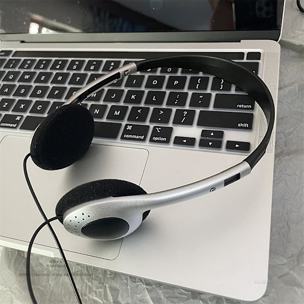 Hovedtelefoner Y2k Personlighed Retro Headset Sort Mode Stil Headset Over Øret Silver