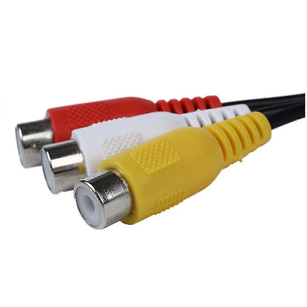 4-pin S-Video til 3 RCA Hunn TV-adapter Laptop-kabel (FMY) As shown