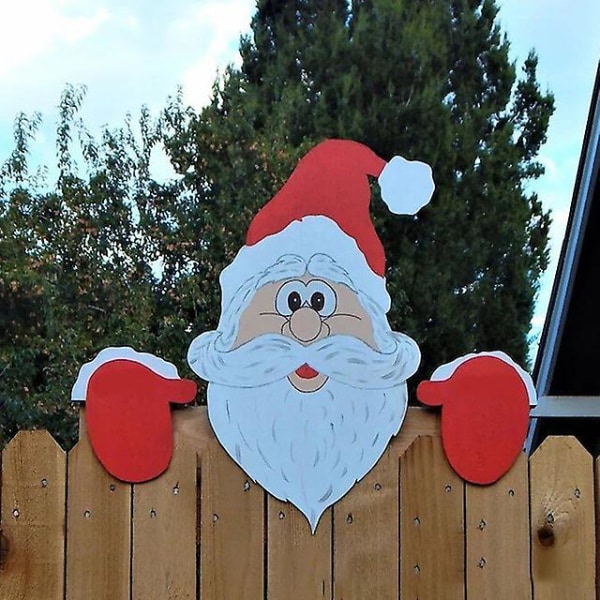 2024 Nyttår Julenissen Gjerde Peeps Julepynt Utendørs Ferie Anledning Hjem Hage Decoration Navidad (FMY) Dark Khaki