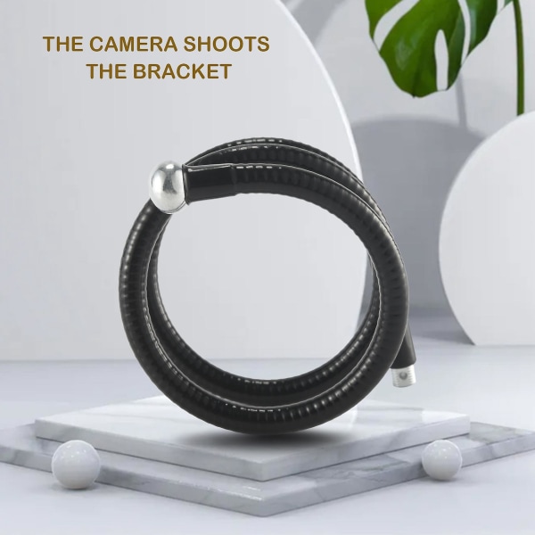 Webbkamerastativ, uppgraderat webbkamerafäste med flexibel svanhalsarm och klämma, passar för webbkamera C9 (FMY) black