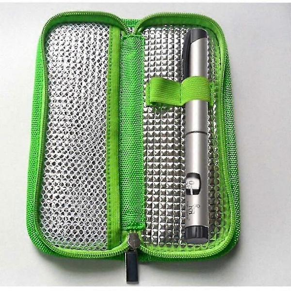 Isolerad Portabel Insulin Kylväska - Diabetiker Patientorganisatör för Medicinska Resor - Inkluderar Avdelare (FMY) Green