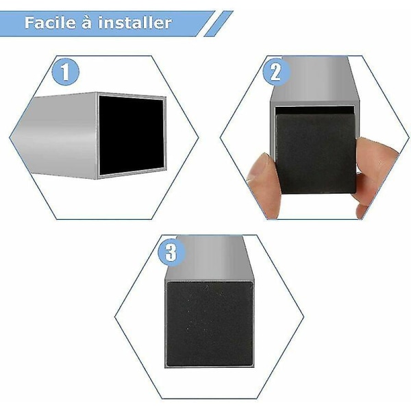 30 stk 30 x 30 mm firkantede rørplugger, plast rørplugger, firkantede rør endehette for bord, hyller, skap (FMY)