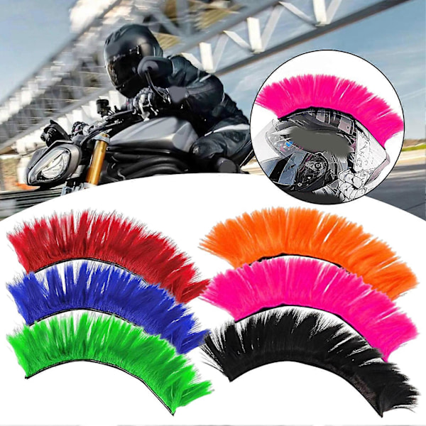 Kaesi Leikattava Kypärä Peruukki Irrotettava Korkea Lämpötila Silkki Kirkas Väri Kypärä Mohawk Kypärä Tarvikkeet (FMY) Pink