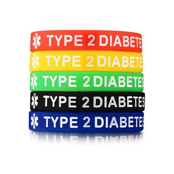 Medisinsk nødalarm ID-armbånd Bærbar håndleddsbånd for diabetes type 1/  (FMY) 2