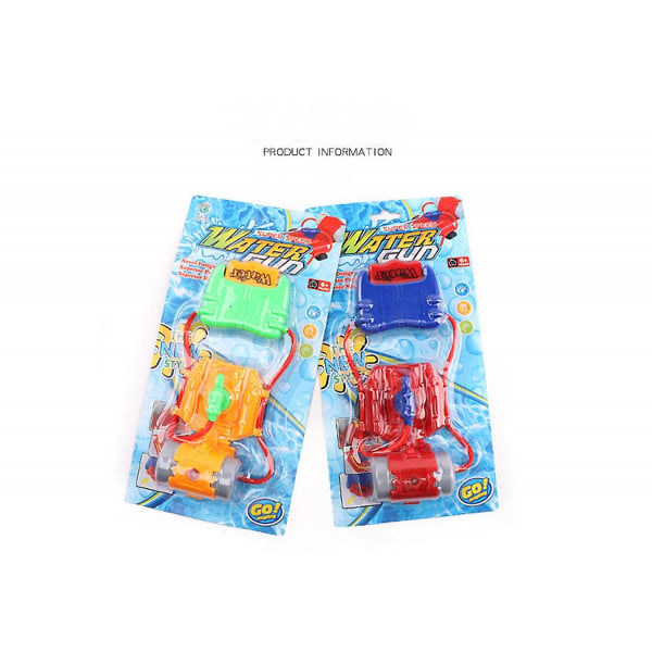 2 kpl vesipyssyä lapsille - Blaster Soaker Squirt Summer Wrist Shooter -lelu uima-allasjuhliin ranta taisteluun punainen+vihreä (FMY)