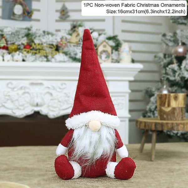 Christmas Faceless Doll Gnome 2023 Hyvää joulukoristeita kotiin joulukoristeisiin Xmas Navidad Natal New Year 2024 (FMY) 10