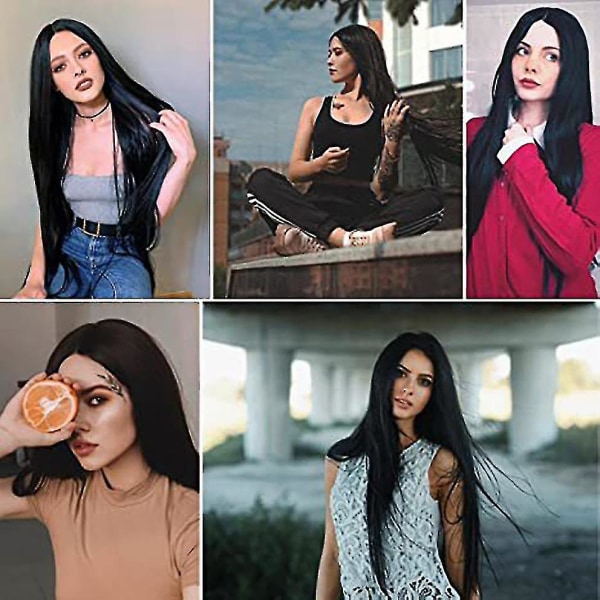 Morticia Parykker Til Kvinder Halloween Kostumer Cosplay  (FMY)