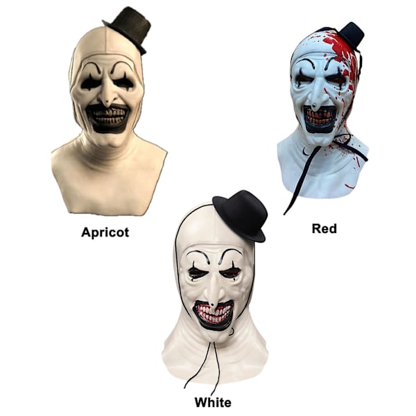 Terrifier 2 Art the Clown Pelottava Naamio Halloween-juhliin naamiaisiin Kauhumaskit (FMY) Red