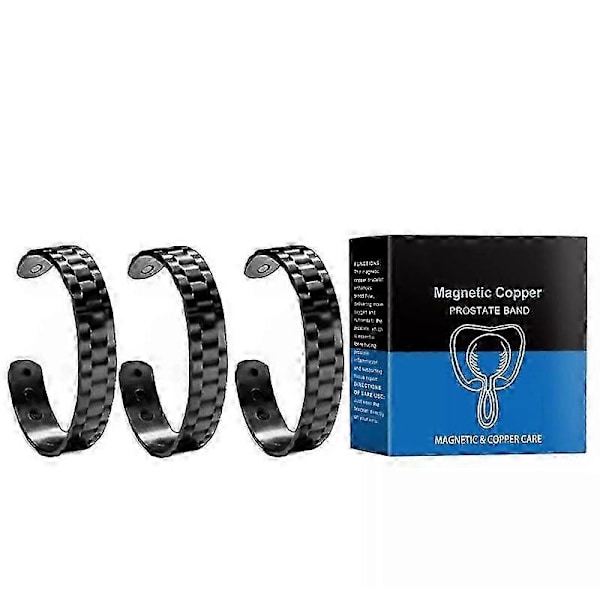 Magneettinen Kupari Prostata Ranneke Magneettinen Kupari Prostata Nauha Parantaa Verenkiertoa Miesten Muodikkaat Rannekkeet Lievittää Prostatan Oireita (FMY) 3pcs