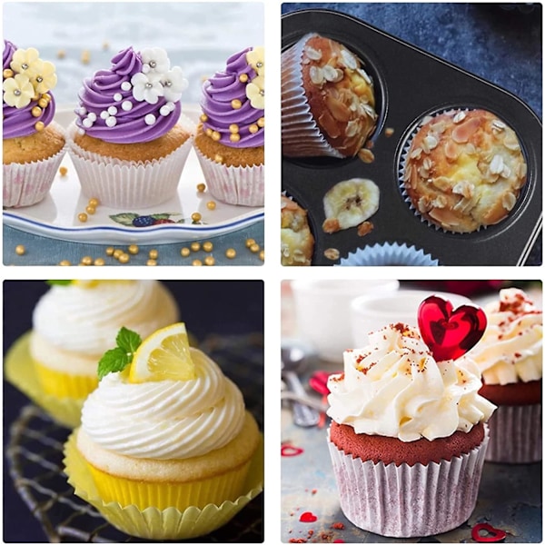 Jättimuffinipelti, hiiliterästä tarttumattomalla pinnoitteella, Cupcake-vuoat (FMY)