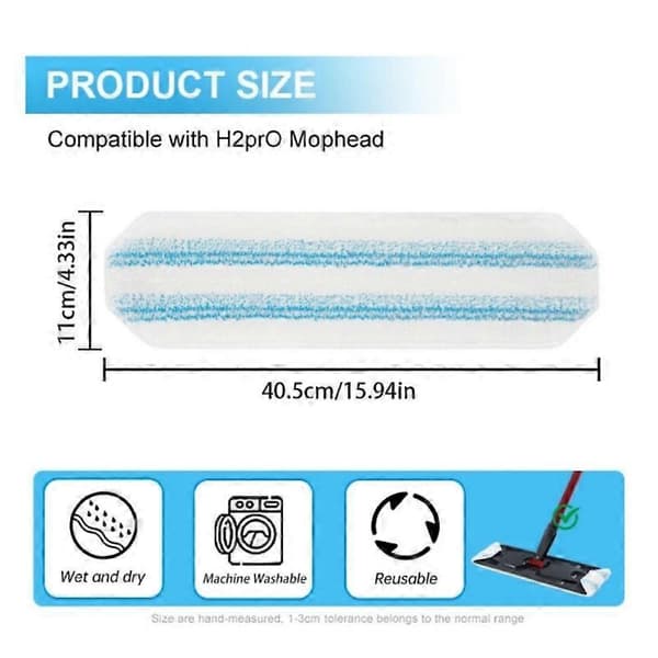 Flatmopp Refill Kompatibel med o Cedar H2pro Flatmopp Erstatningsputer (FMY) 1pc