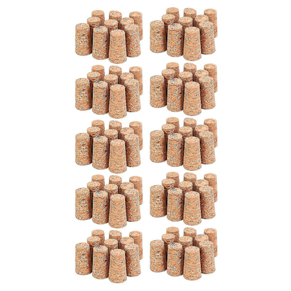 100 st Koniska Korkproppar DIY Hantverk Konst Modellbygge 22x17x35mm (FMY)