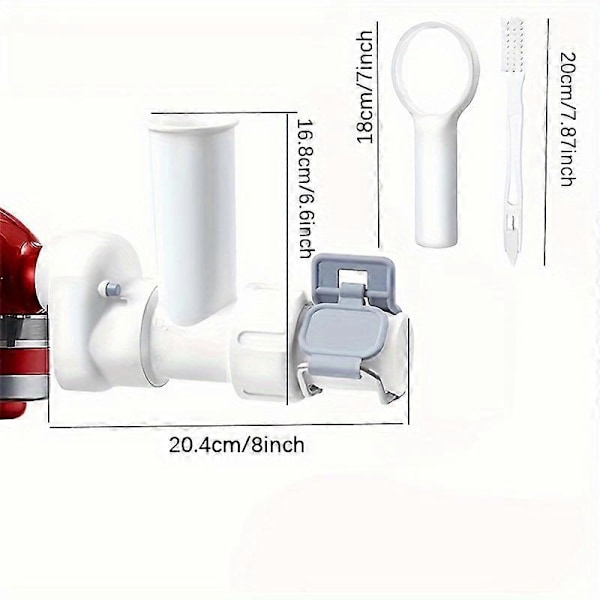 1 pakke, Pastamaskin-tilbehør for KitchenAid kjøkkenmaskiner med 6 forskjellige pastaformer, Slitesterke pastapresse-tilbehør kjøkken S (FMY) 1 Pack