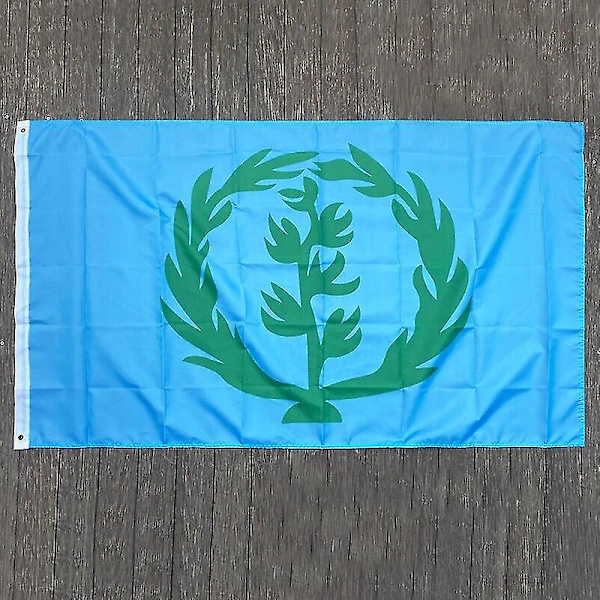 Brugerdefineret flag    90*150cm    Historisk flag fra Eritrea 1952-1962 ) Størrelse Julepynt til hjemmet Flagbanner  (FMY) Blue and White Stripe 60 x 90cm