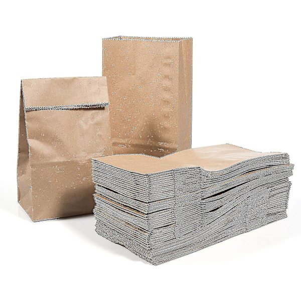 100 Stykker Brune Papirposer Papirposer Papirposer Kraftpapirposer 17 X 9 X 5 Cm_costbuy  (FMY)