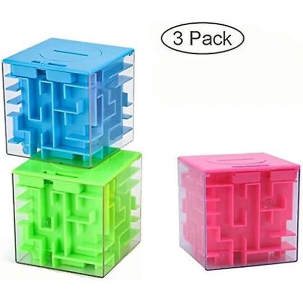 Marstoy Money Maze Pusselbox, Pengarhållare Pussel Presentförpackning för Barn och Vuxna, Unikt Sätt att Ge Presenter på Födelsedag Jul (3 Pack)  (FMY)