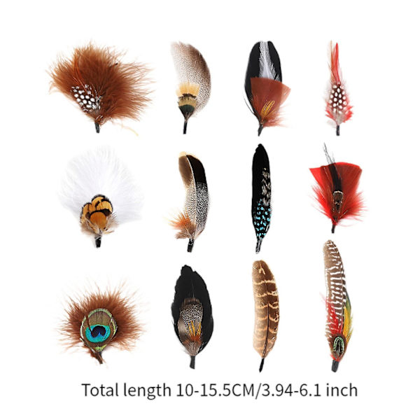 Hattefjer Cowboy Hat Feather til Fedora Hatte Kostume Julefest Hatte Style A (FMY) Style C Total length 10cm-15.5cm