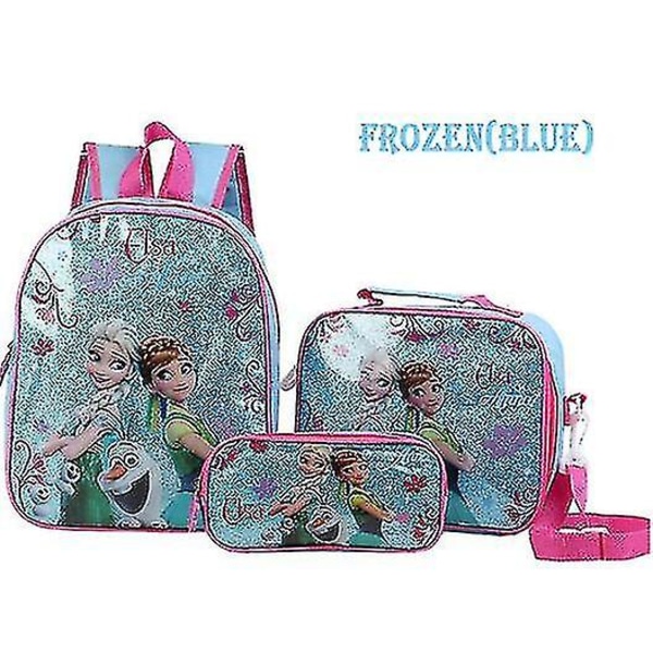 Frozen ryggsäck skolväska 3-pack födelsedagspresent (FMY) Blue Frozen Blue